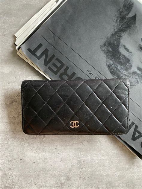 chanel black wallet price|authentic Chanel lambskin wallet.